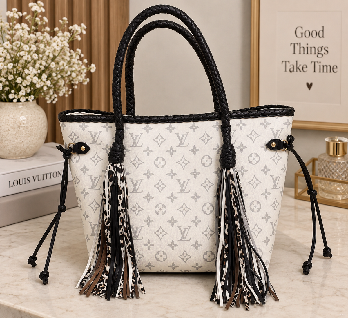 π€ Wild Luxe Leopard Tassel Tote