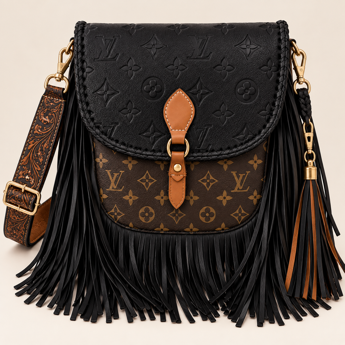 🖤Western Noir Fringe Crossbody