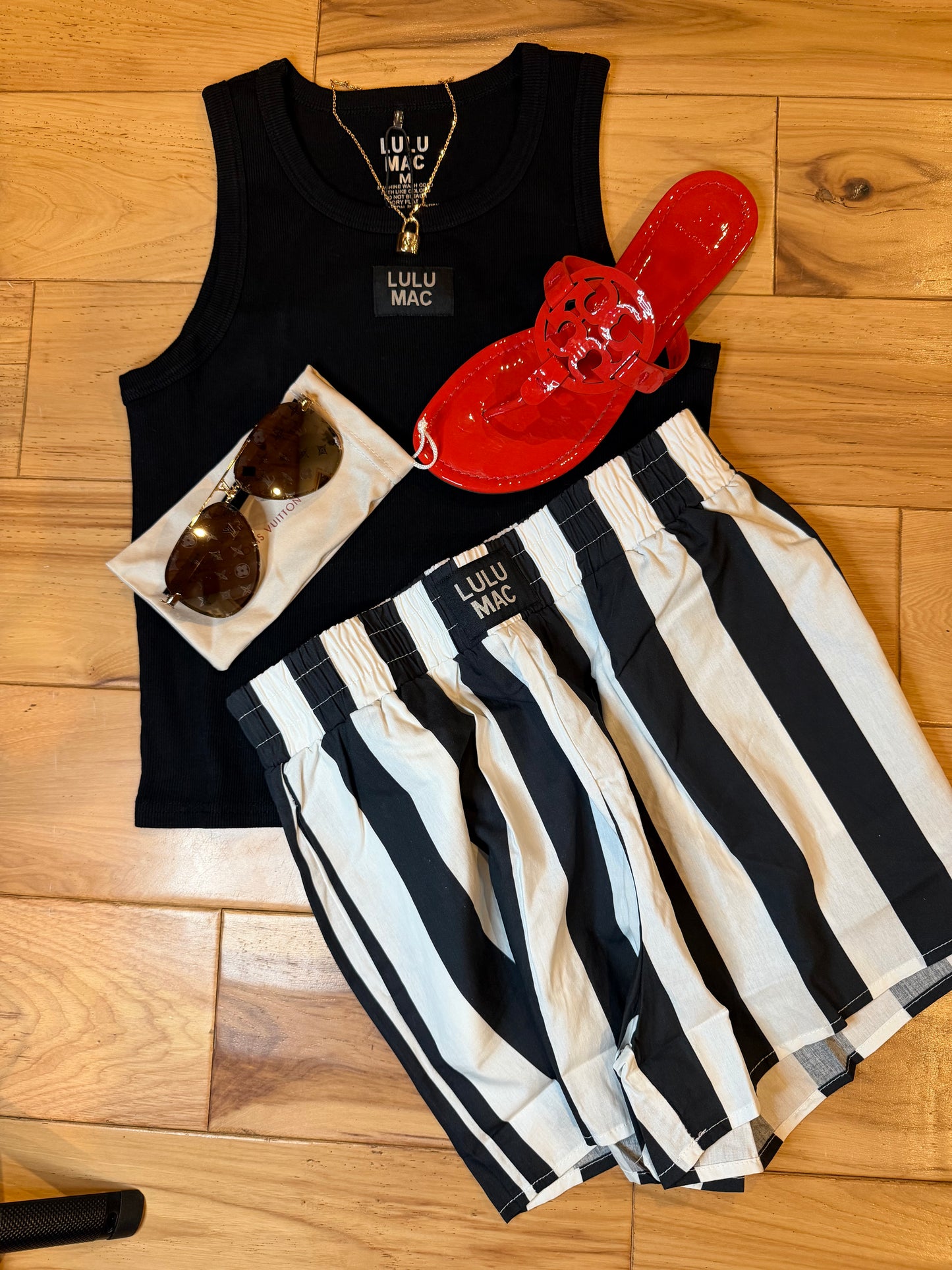 Lulu Mac boxer- black/white stripe