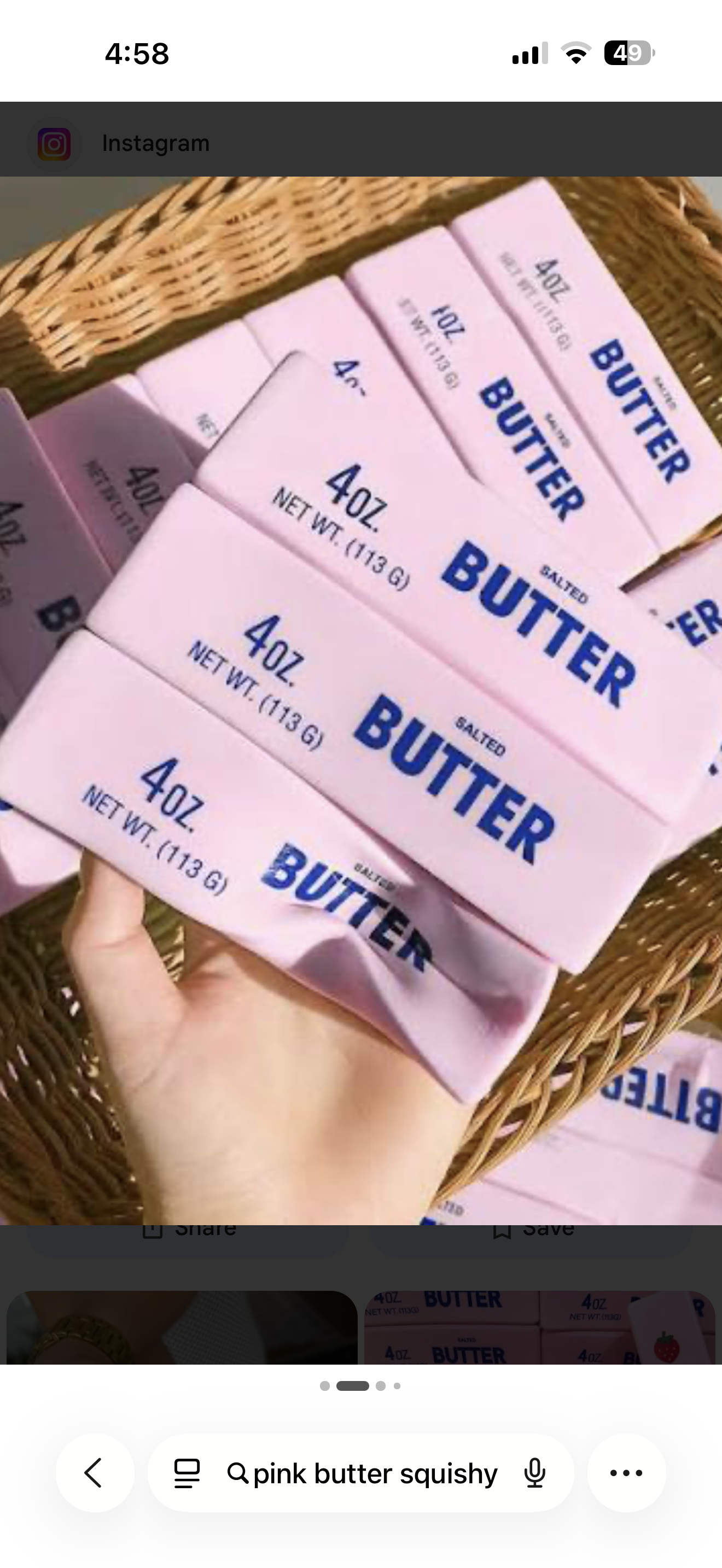 Pink butter squishy