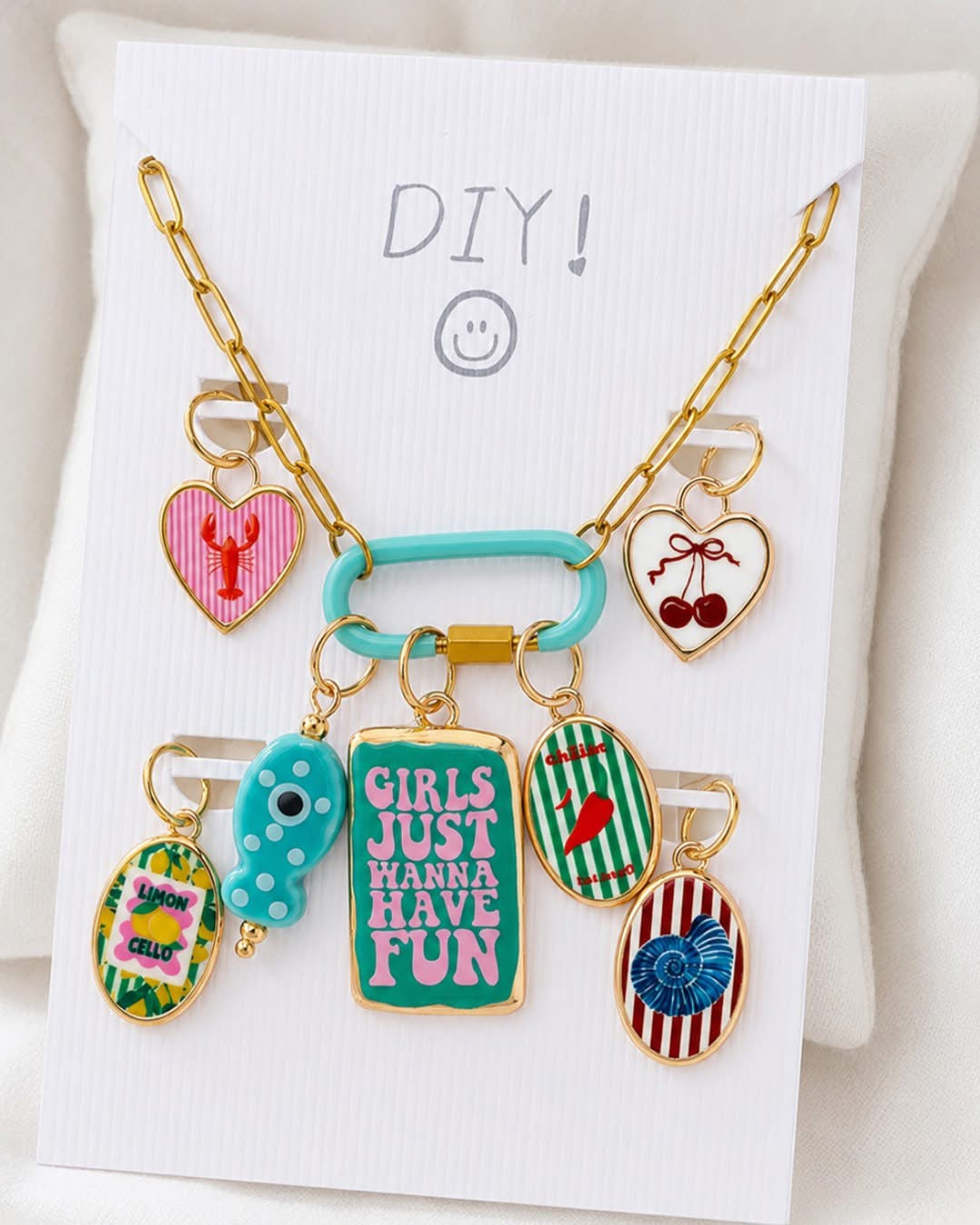 DIY Interchangeable Charm Necklace