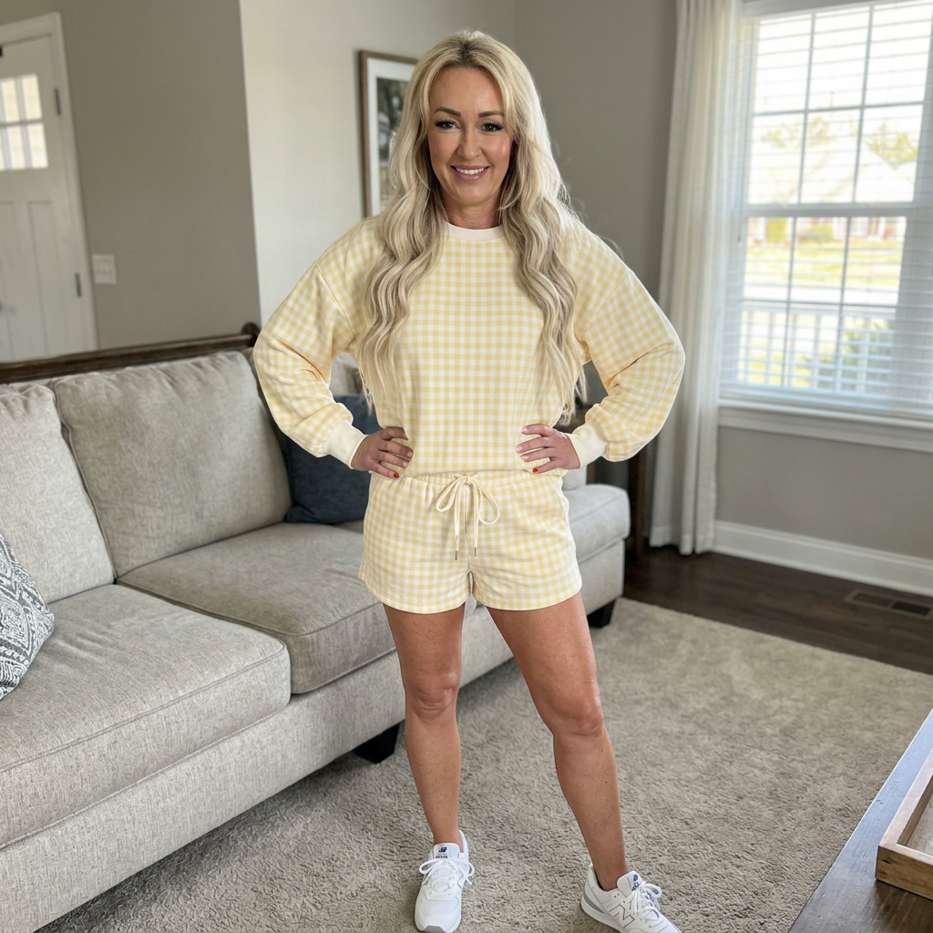 Yellow Gingham Set