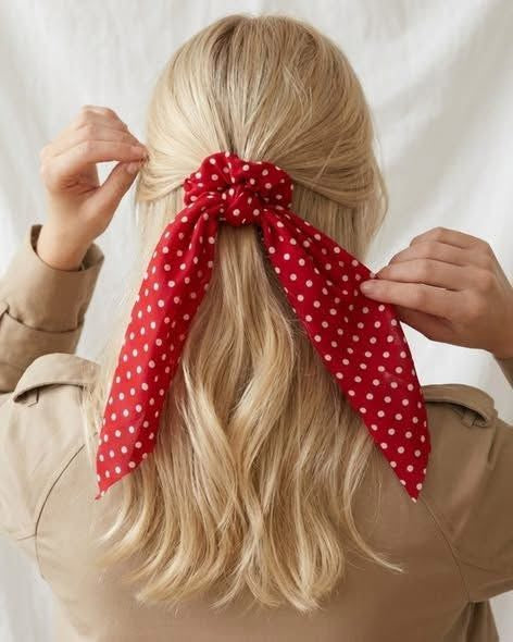 Pretty in Polka Dots Scarf Scrunchie