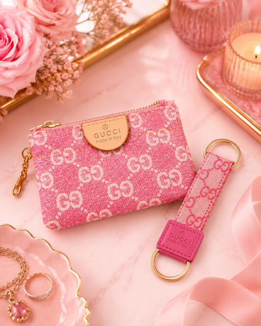 🎀 Pretty in Pink Luxe Wristlet Set