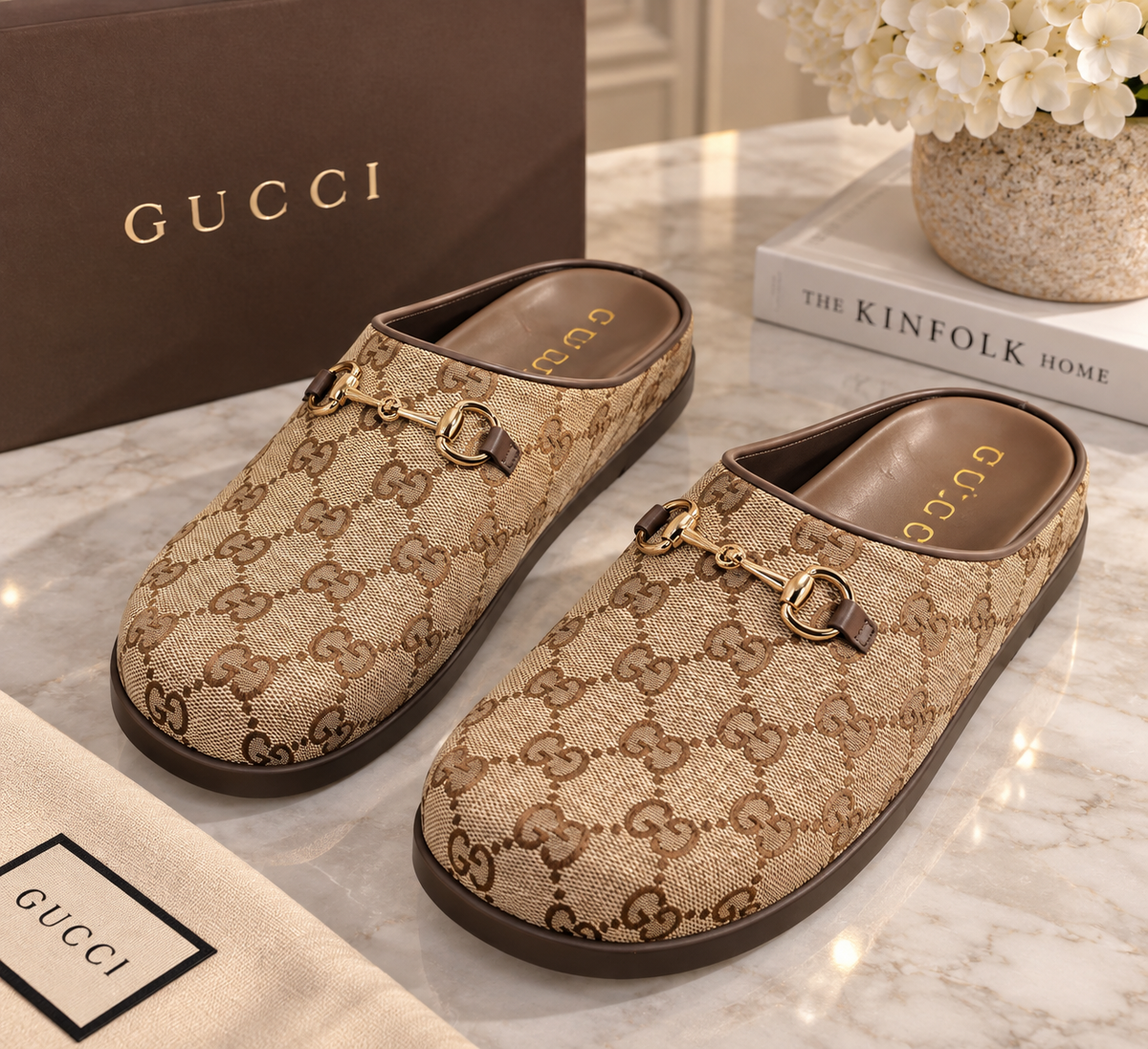 🤎 Luxe Monogram Horsebit Mules