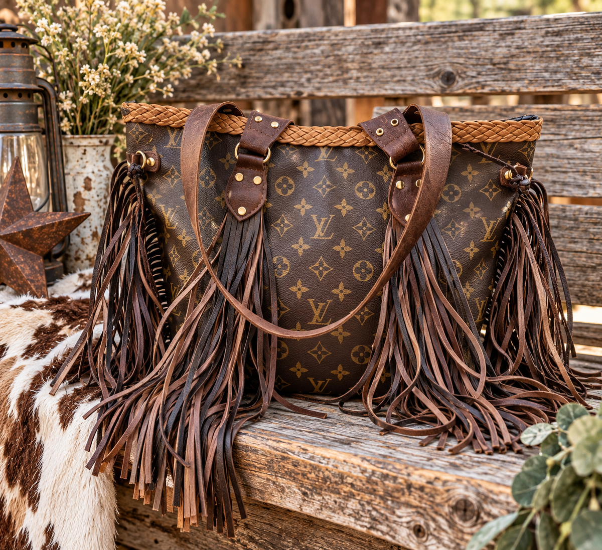 🤎 LV Western Fringe Tote