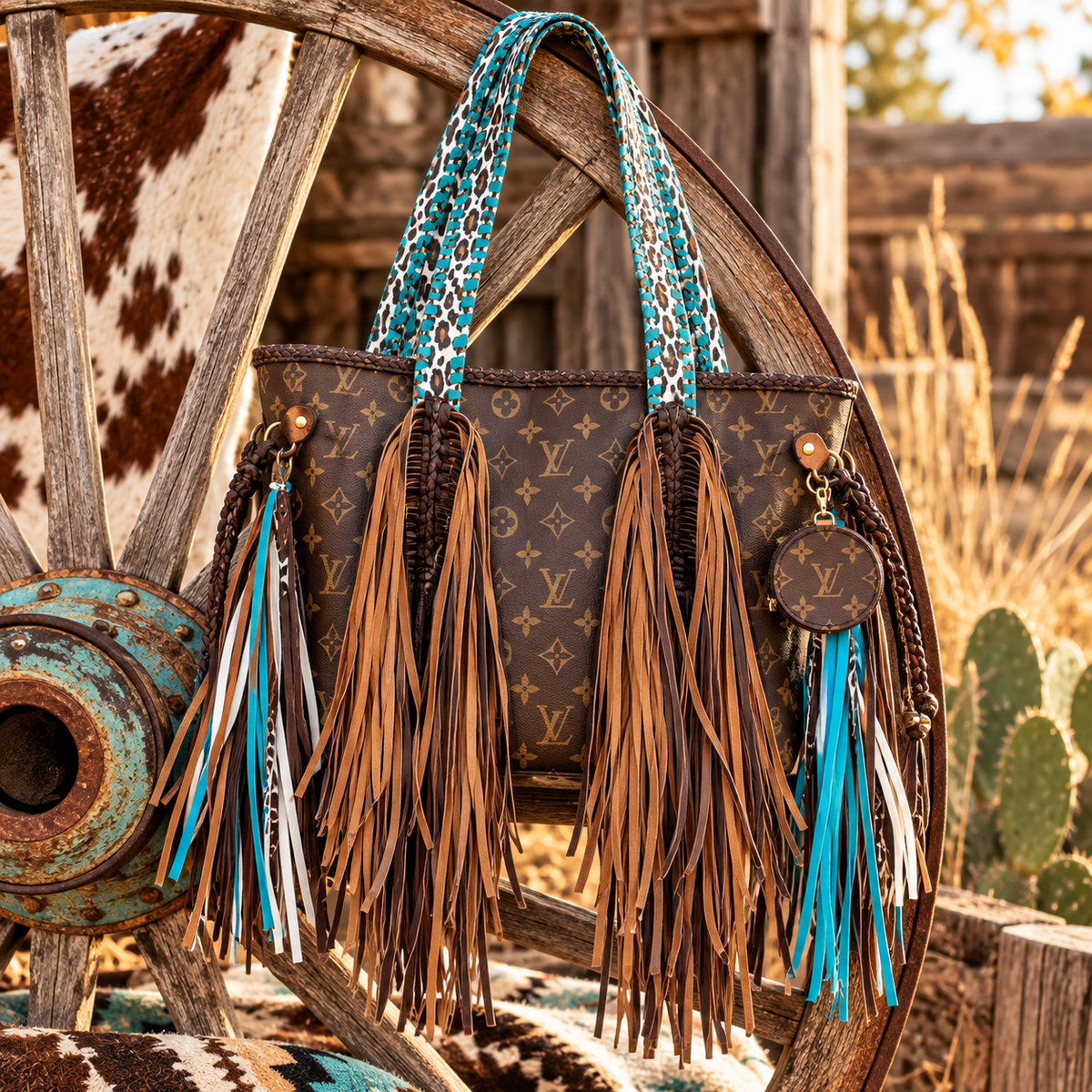 🩵 LV Turquoise & Trouble Tote