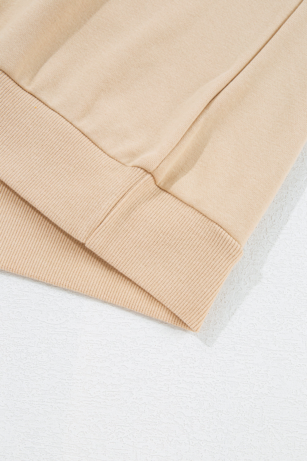 Apricot Striped Accent Pullover & Shorts Two Piece Casual Set