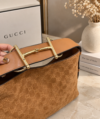 🤎 Gucci Suede Horsebit Hobo