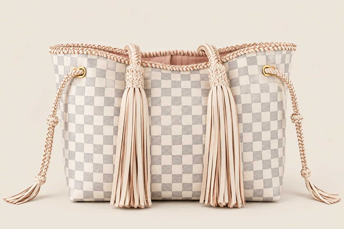 🤍 LV Ivory Cowgirl Fringe Tote