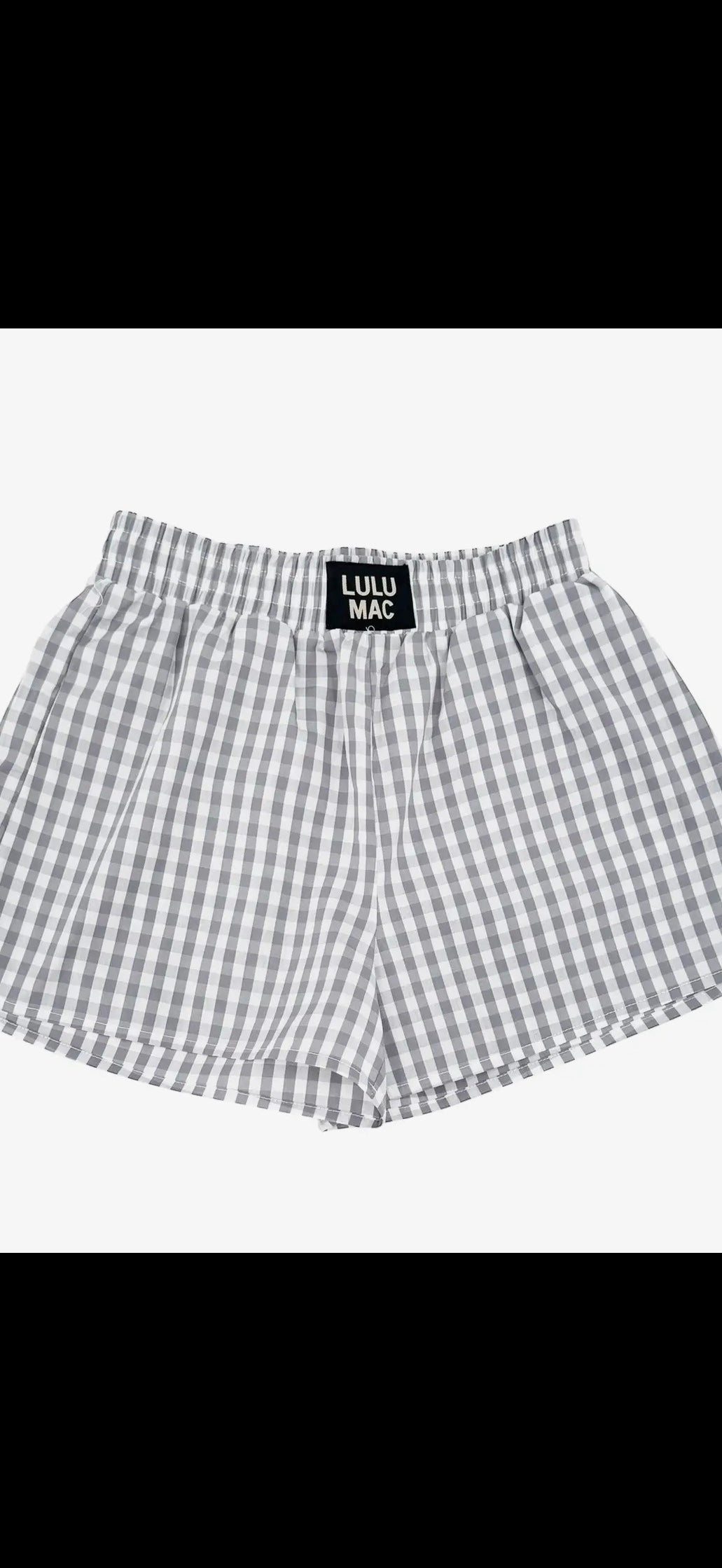 Lulu Mac Gingham Boxer- gray