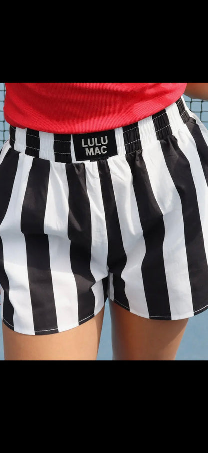 Lulu Mac boxer- black/white stripe