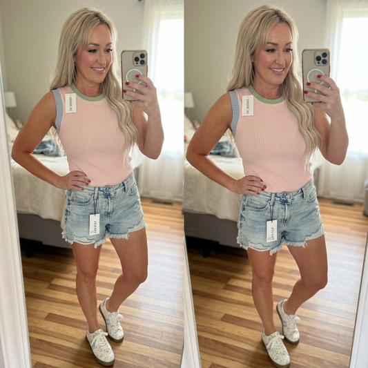 Zenana Light Wash Denim Shorts
