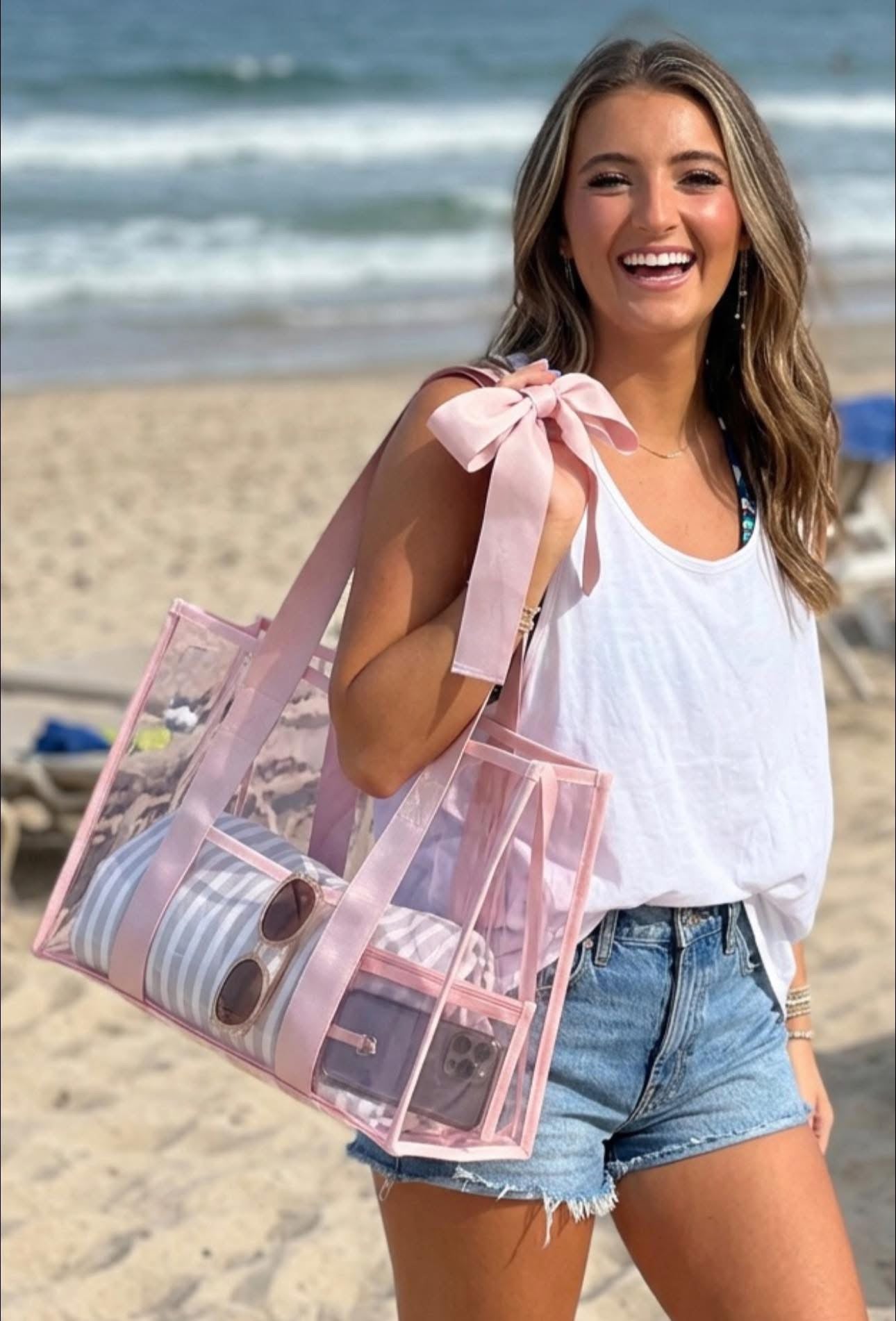 Pink Bow PVC Bag- PREORDER!! ARRIVES LATE MAY/EARLY JUNE