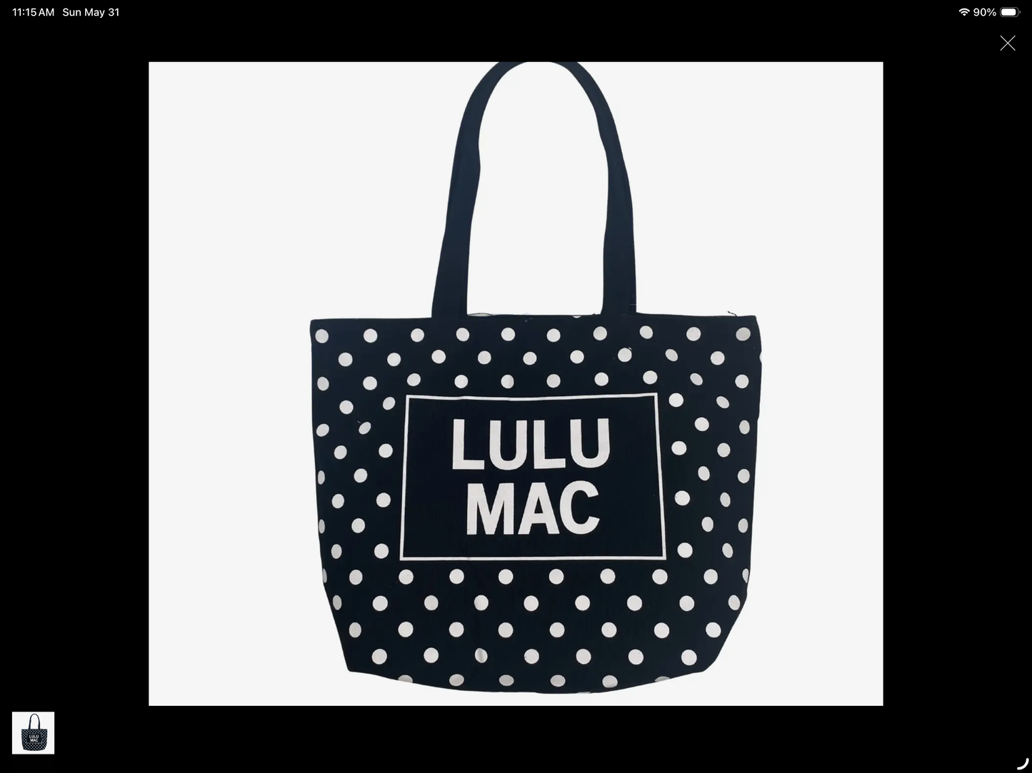 Lulu Mac Polka Dot Tote Bag