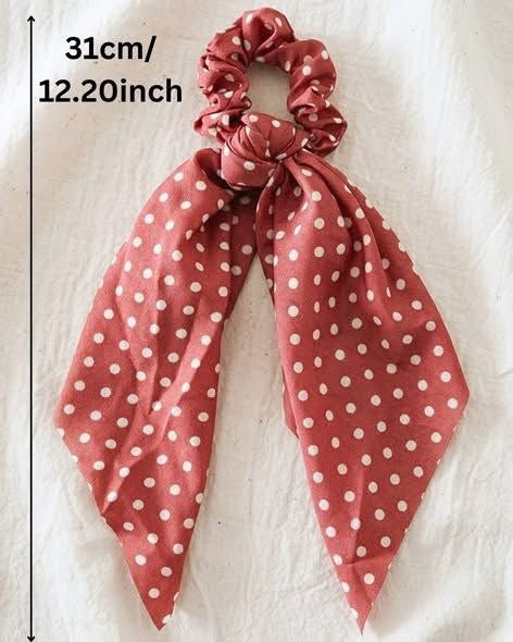 Pretty in Polka Dots Scarf Scrunchie
