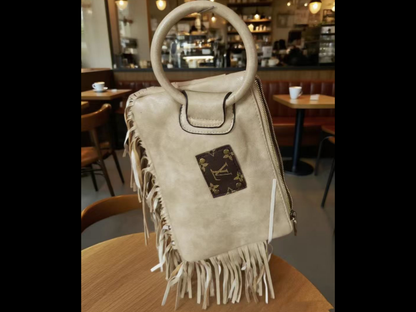🤍✨ THE IVORY WESTERN FRINGE TOTE ✨🤍
