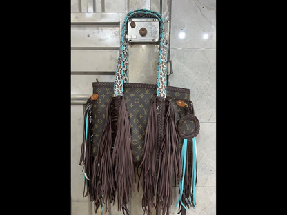 🤎🩵 The Turquoise Trail Fringe Tote 🩵🤎