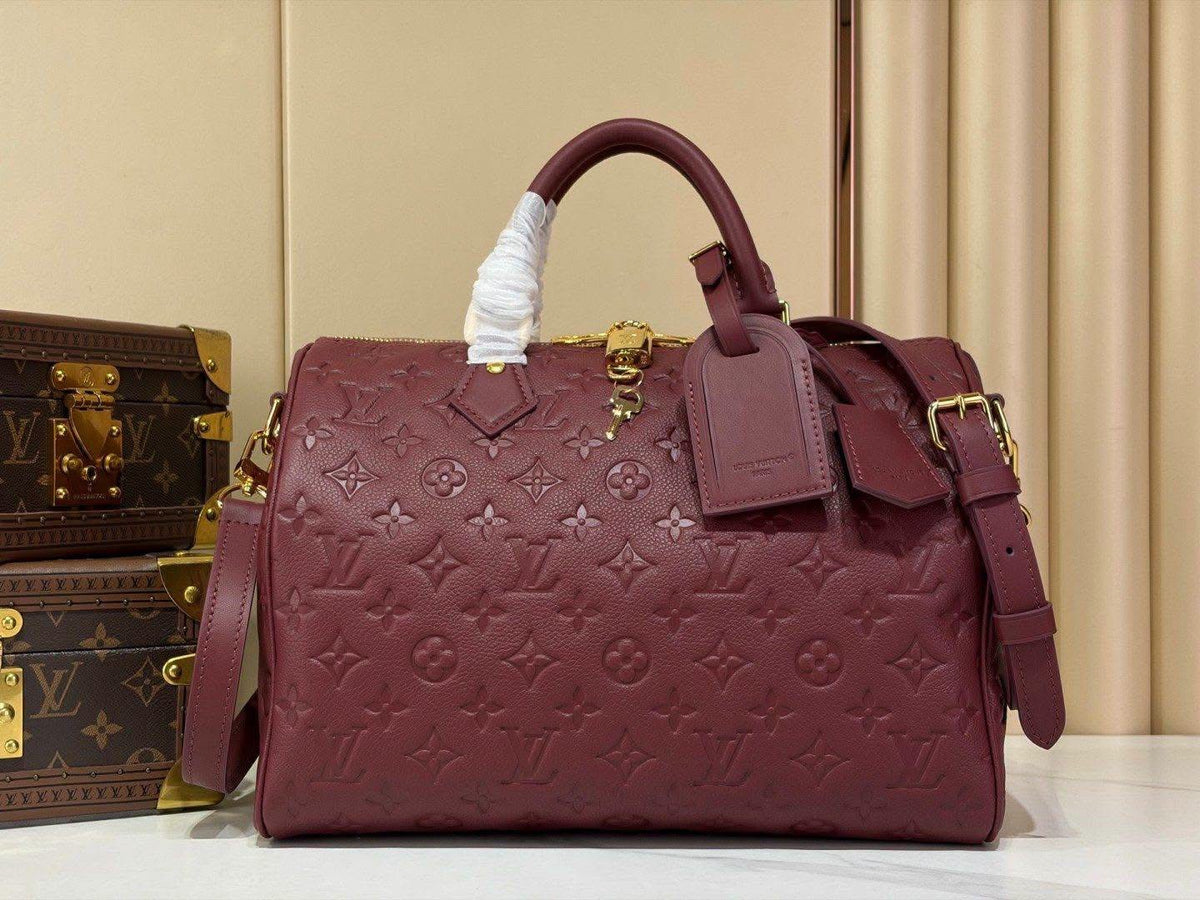 🍷 LV Speedy 30- Bordeaux Embossed