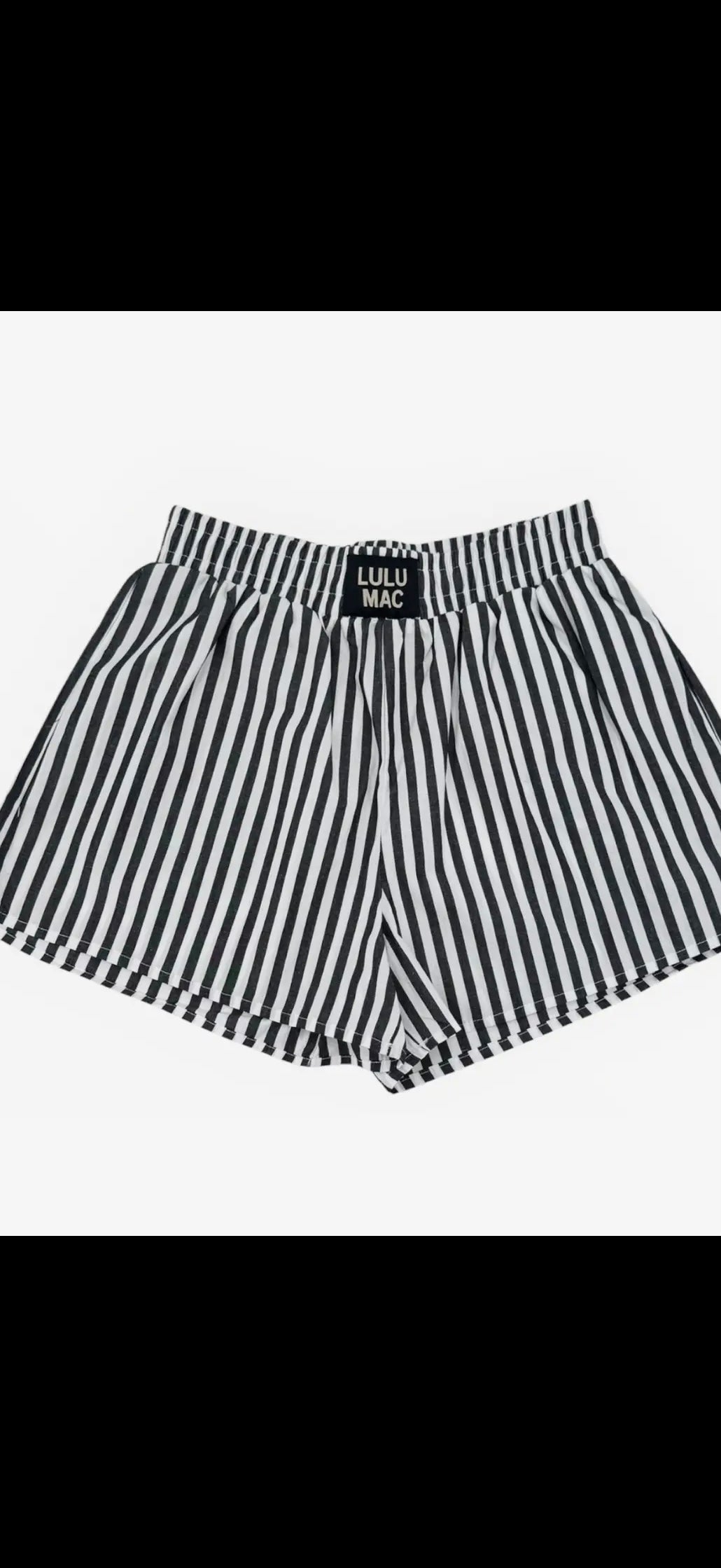 Lulu Mac Black Striped Boxer